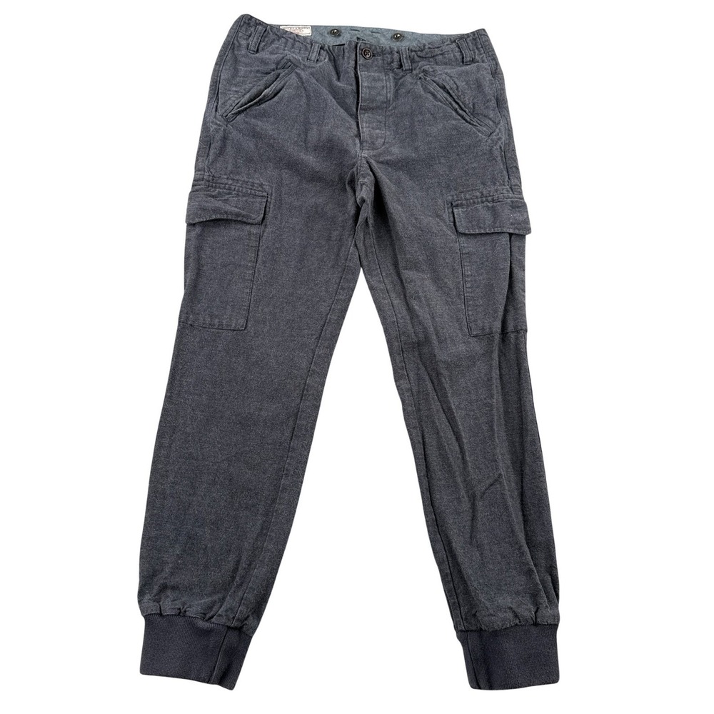 Wallace & Barnes Menswear Mens Jogger Pants 33 Long Gray Cargo Casual